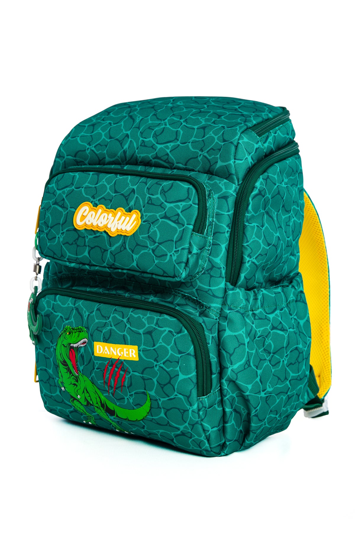 Maxim Dino Dinozor Temalı Laptop Bölmeli Sırt Çantası - Yeşil