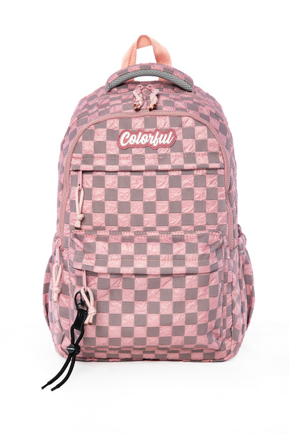 Polly Laptop Bölmeli Günlük Sırt Çantası - Pudra Pembe