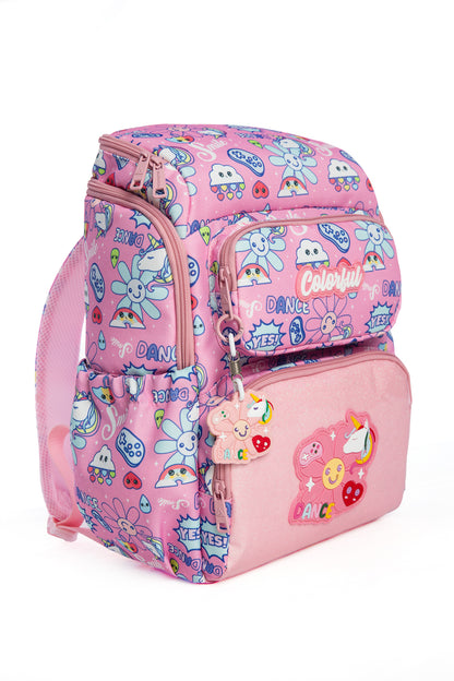 Maxim Dance Gökkuşağı Unicorn Temalı Laptop Bölmeli Sırt Çantası - Pembe