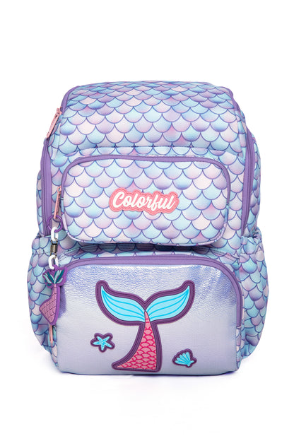 Maxim Mermaid Denizkızı Temalı Laptop Bölmeli Sırt Çantası - Lila