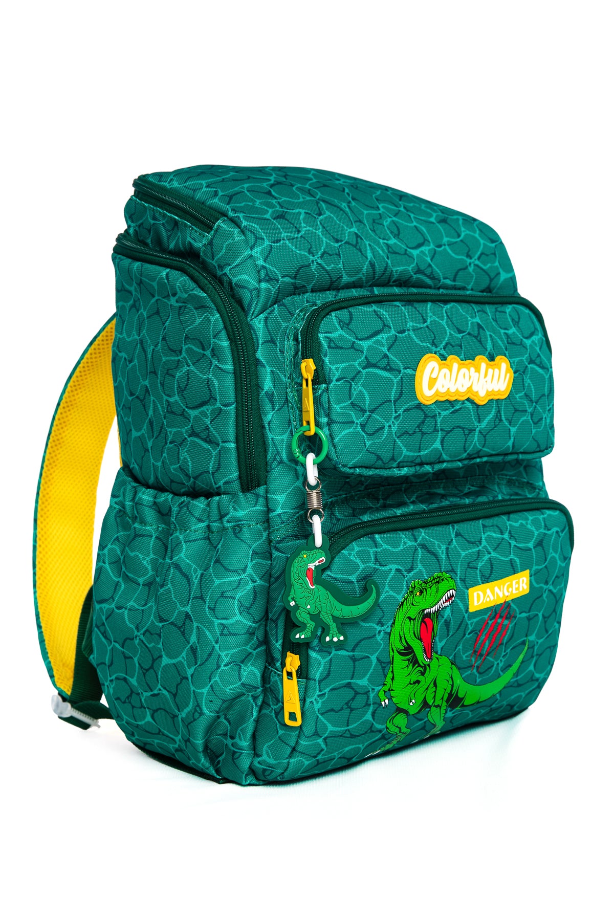 Maxim Dino Dinozor Temalı Laptop Bölmeli Sırt Çantası - Yeşil