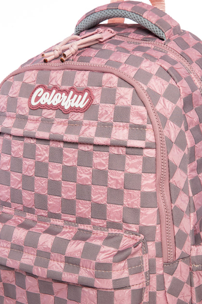 Polly Laptop Bölmeli Günlük Sırt Çantası - Pudra Pembe