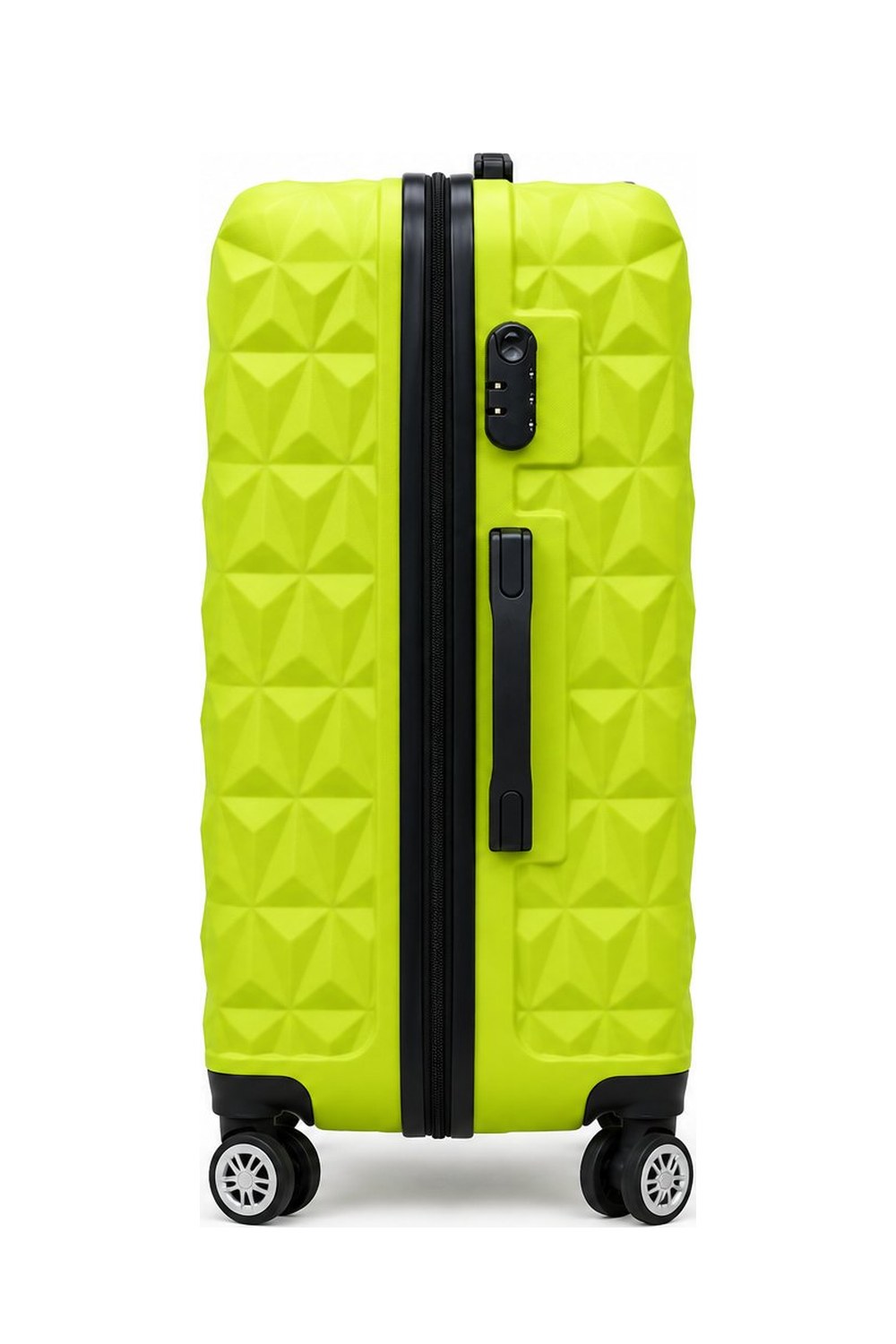 Büyük Boy Çizgili Valiz - Lime - 3. görsel