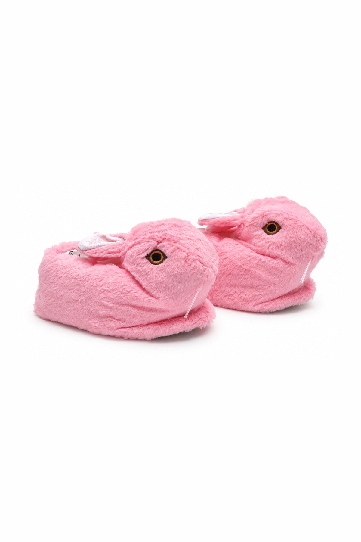 Sevimli Tavşan Figürlü Peluş Kadın Ev Pandufu - Pembe